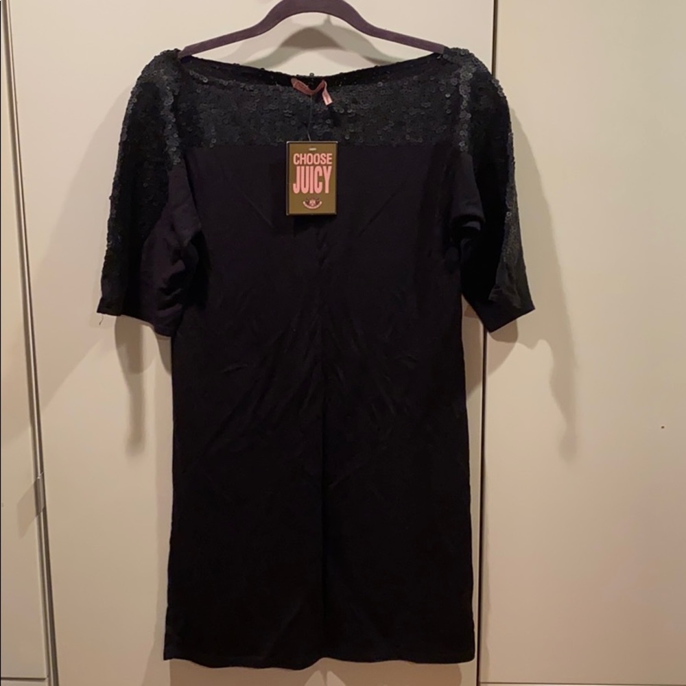 NEW - Juicy Couture Black Sequined Dress